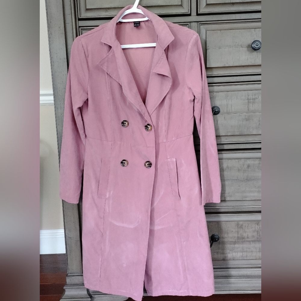SHEIN dusty rose very lightweight spring/ summer coat